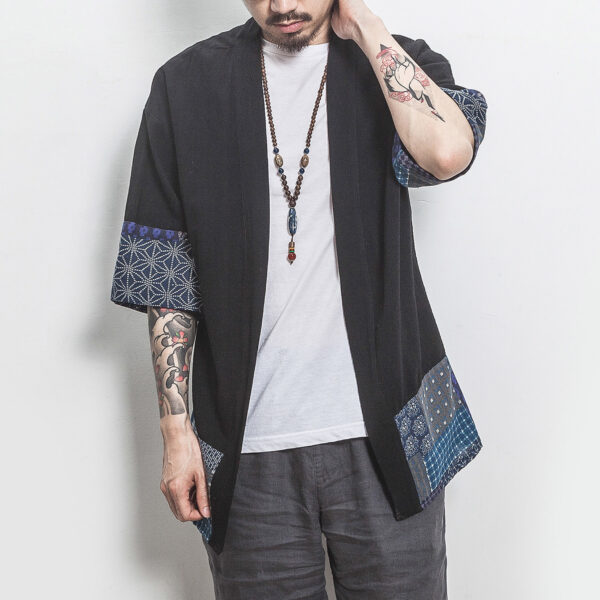 Kimono Jackets Cardigan Cotton/Linen for Men