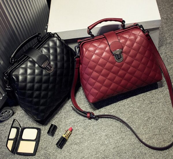 Lingge leather retro Bag Fashion