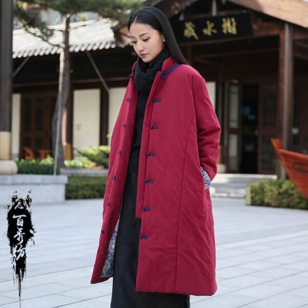 Women's Artistic Cotton/Linen  Buckle Jacket