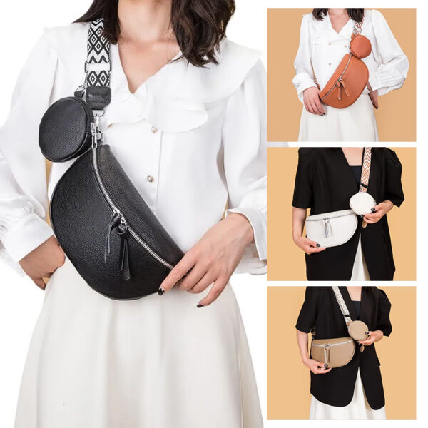 Elegant Genuine-leather Crossbody Bag