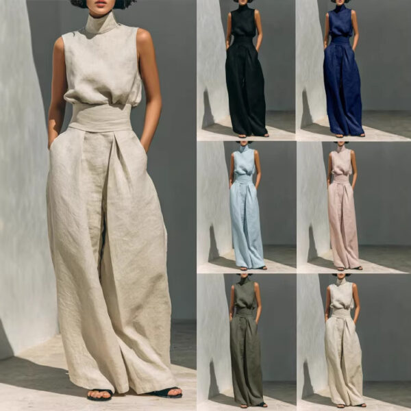 Fashion Cotton Linen Women's set