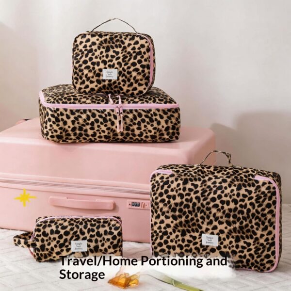 Leopard-Print Travel Organizer Set