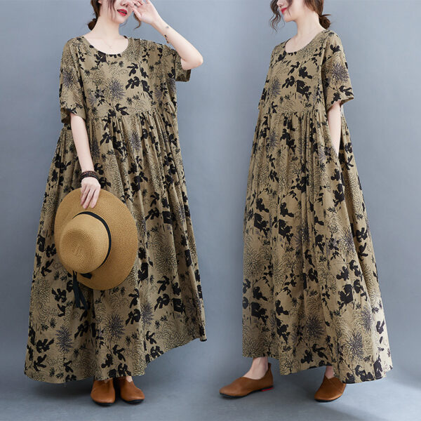 Ladies Branded Summer Linen Woman Dress