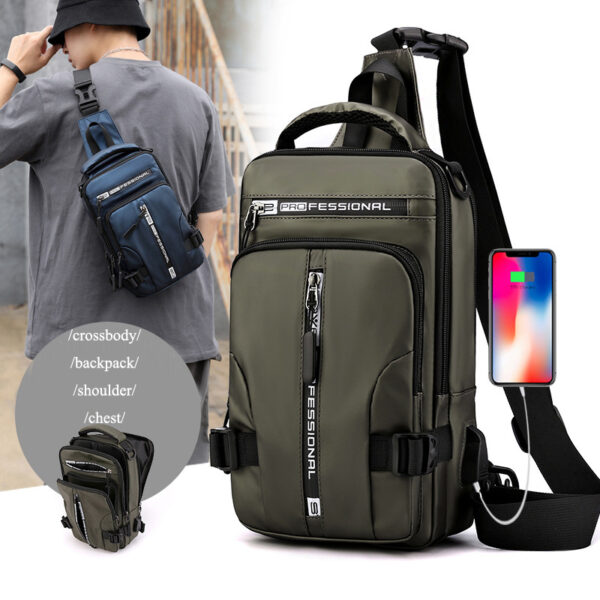 Men Multifunctional Backpack Shoulder Chest