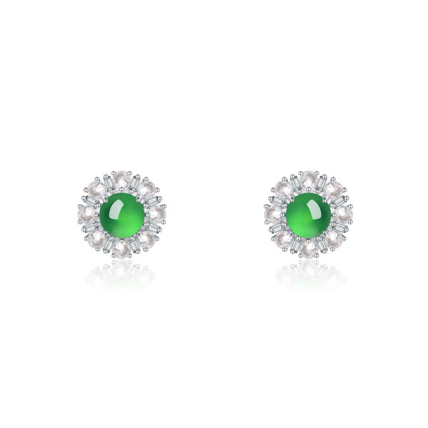 S925 Sterling Silver Flower Stud Earrings