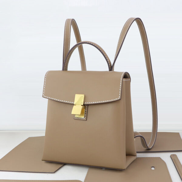 luxury Cowhide Homemade Leather Backpack
